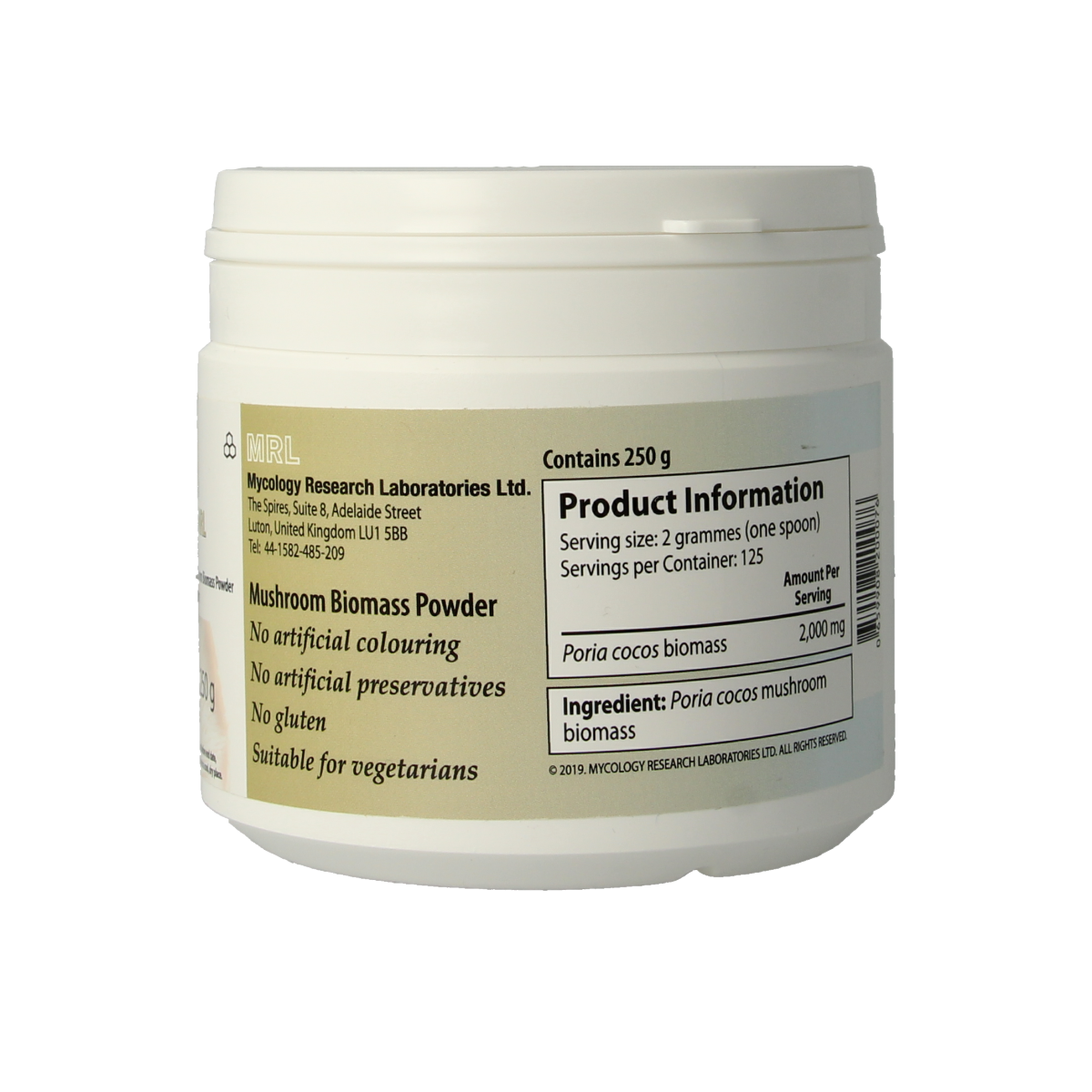 MRL Poria poeder bio 250.00 Gram
