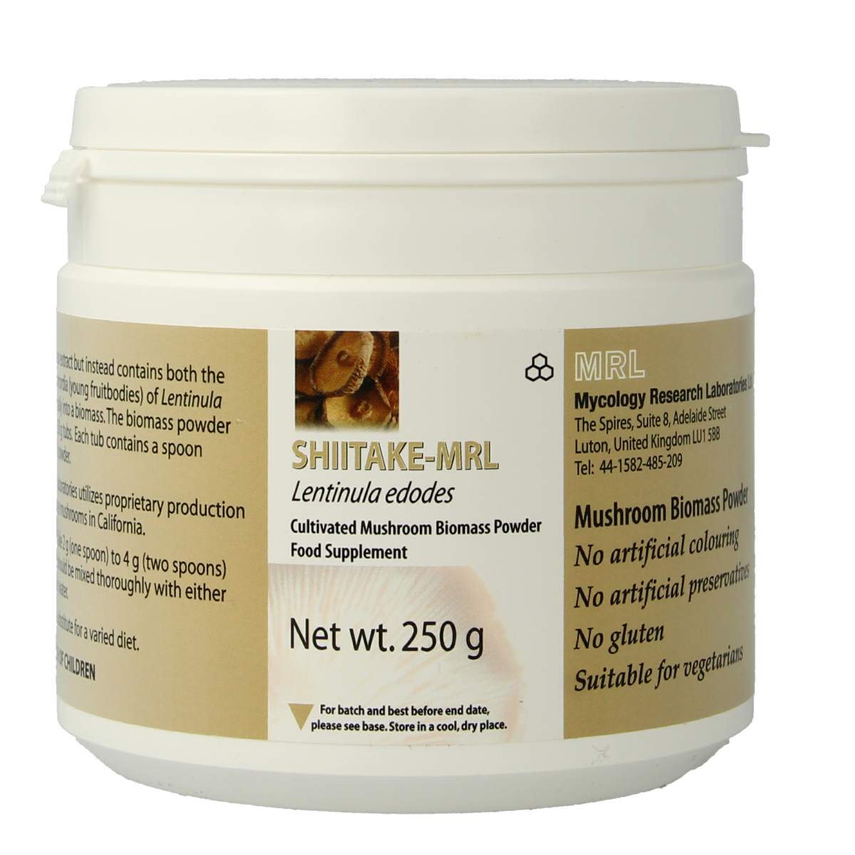 MRL Shiitake poeder bio 250.00 Gram