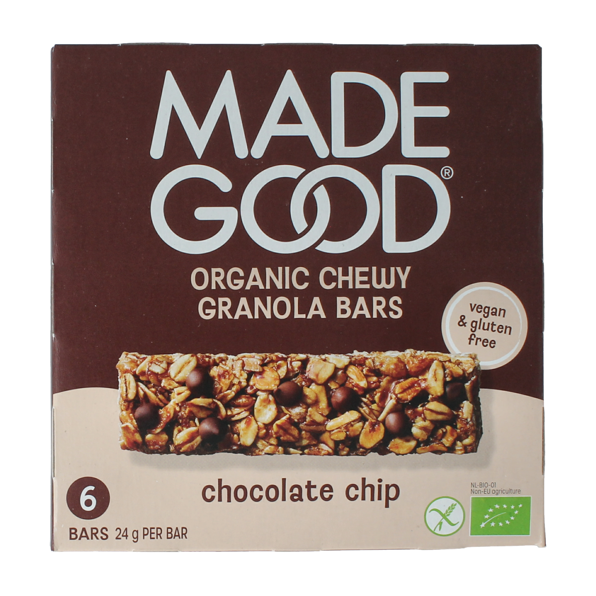 Made Good Granola bar chocolate chip 24 gram bio 6.00 Stuks