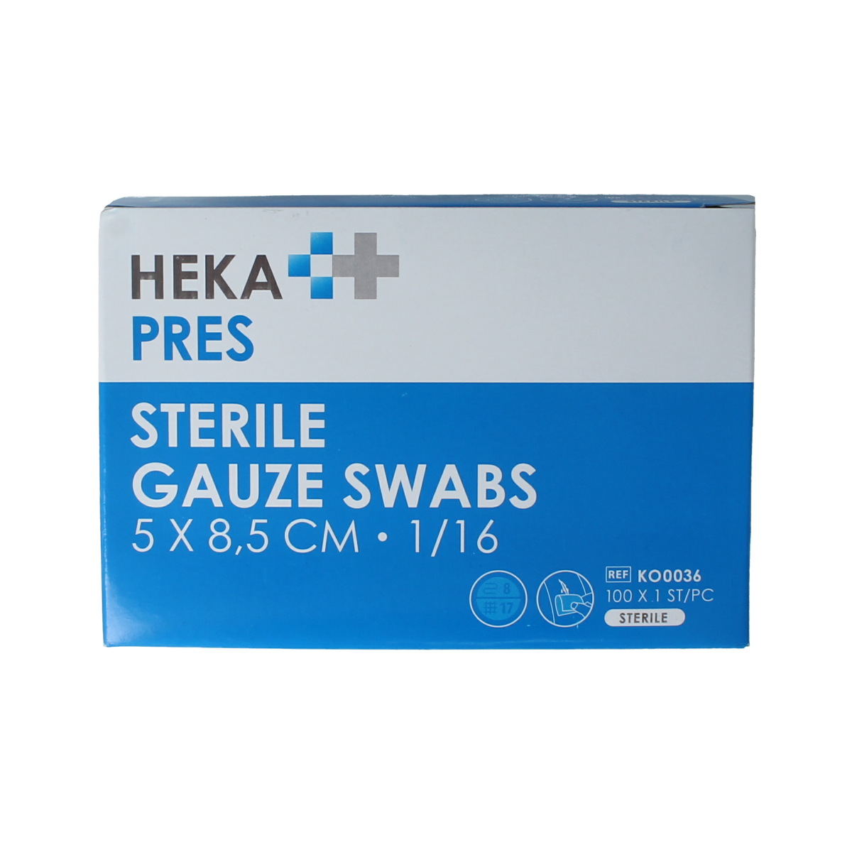 Hekapres Hydrofiel gaaskompres 5x8.5cm 100.00 Stuks