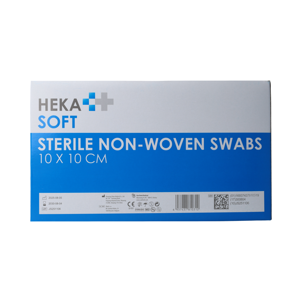 Heka Soft Non-woven kompres 10 x 10cm 100.00 Stuks