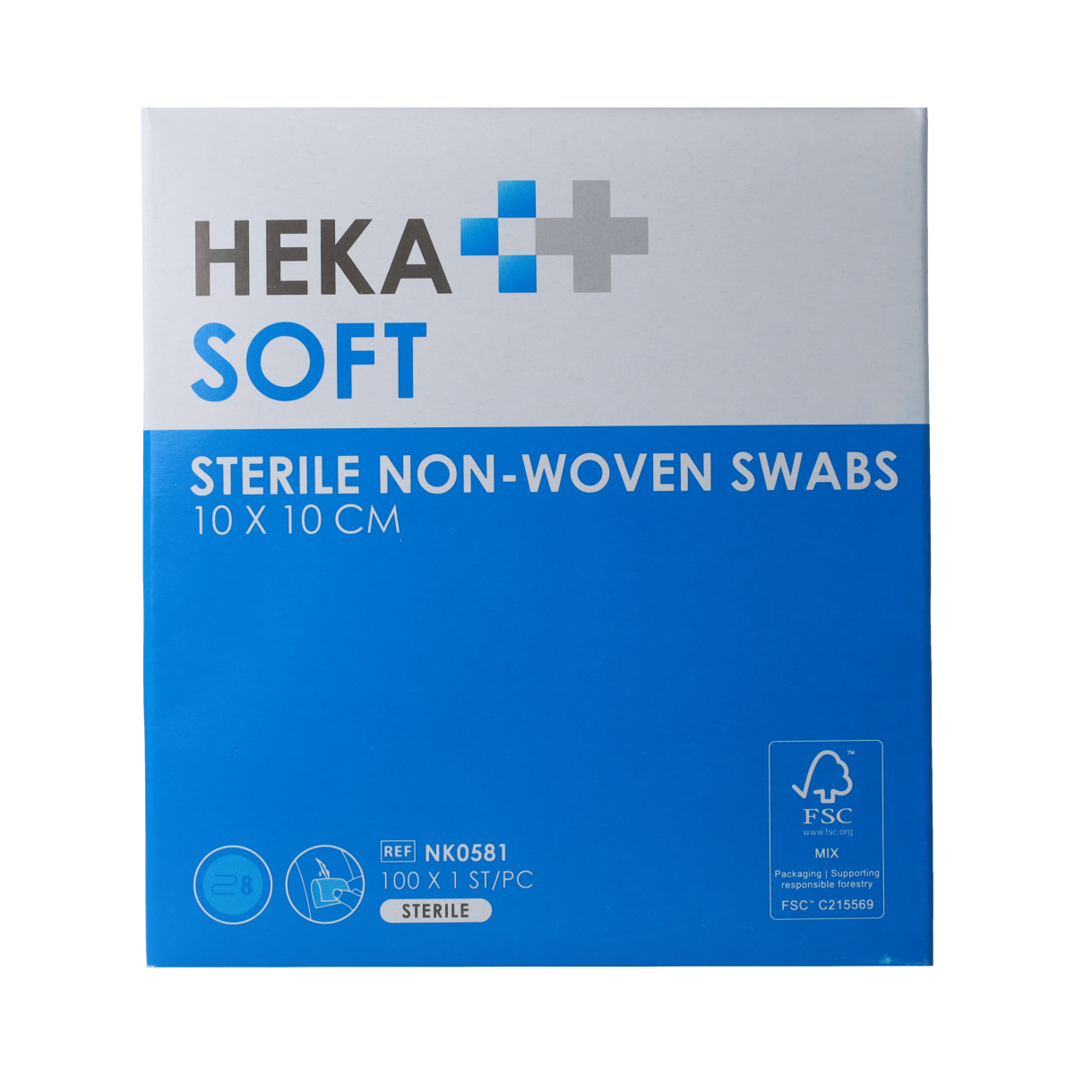 Heka Soft Non-woven kompres 10 x 10cm 100.00 Stuks