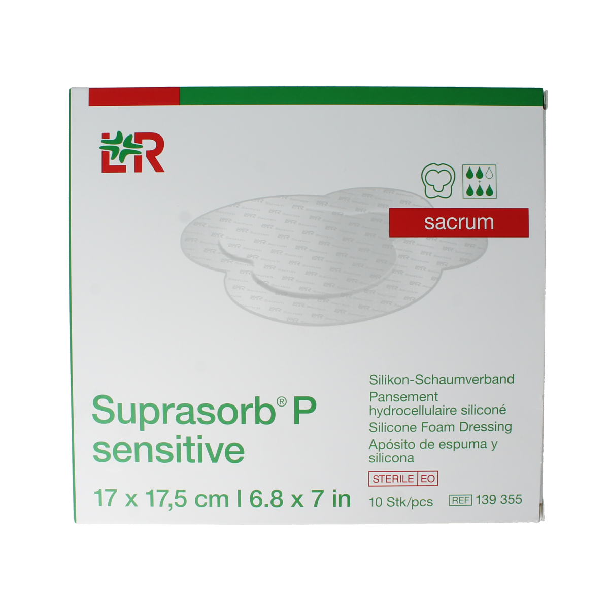 Suprasorb P Sensitive 17x17.5cm  10.00 Stuks