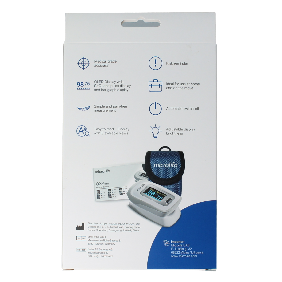 Microlife OXY210 Pulse oximeter 1.00 Stuks