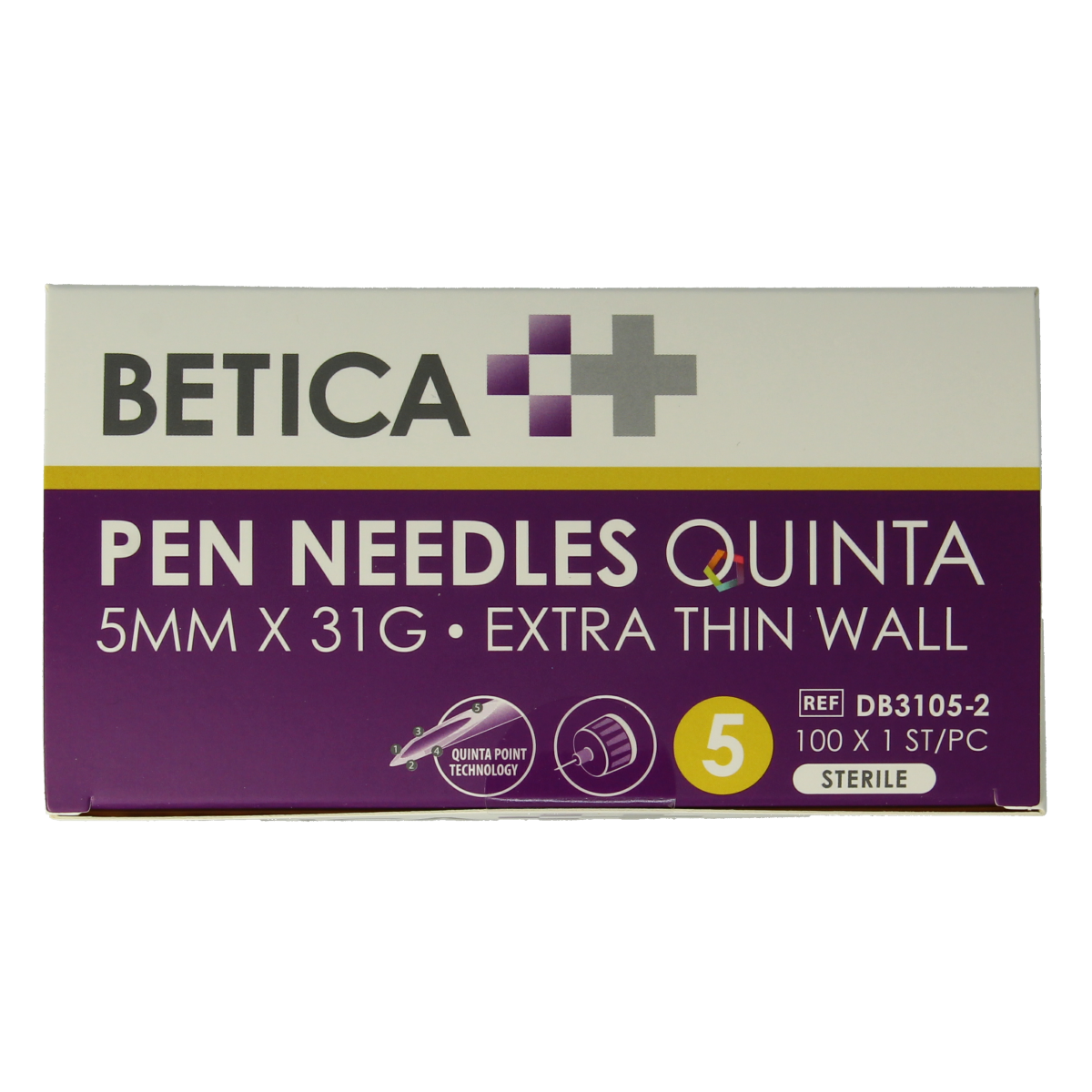 Betica Pennaalden Quinta steriel 5mmx31g 100.00 Stuks