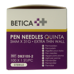Betica Pennaalden Quinta steriel 5mmx31g 100.00 Stuks