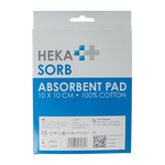 Hekasorb Absorberend verband 10x10cm steriel 10.00 Stuks