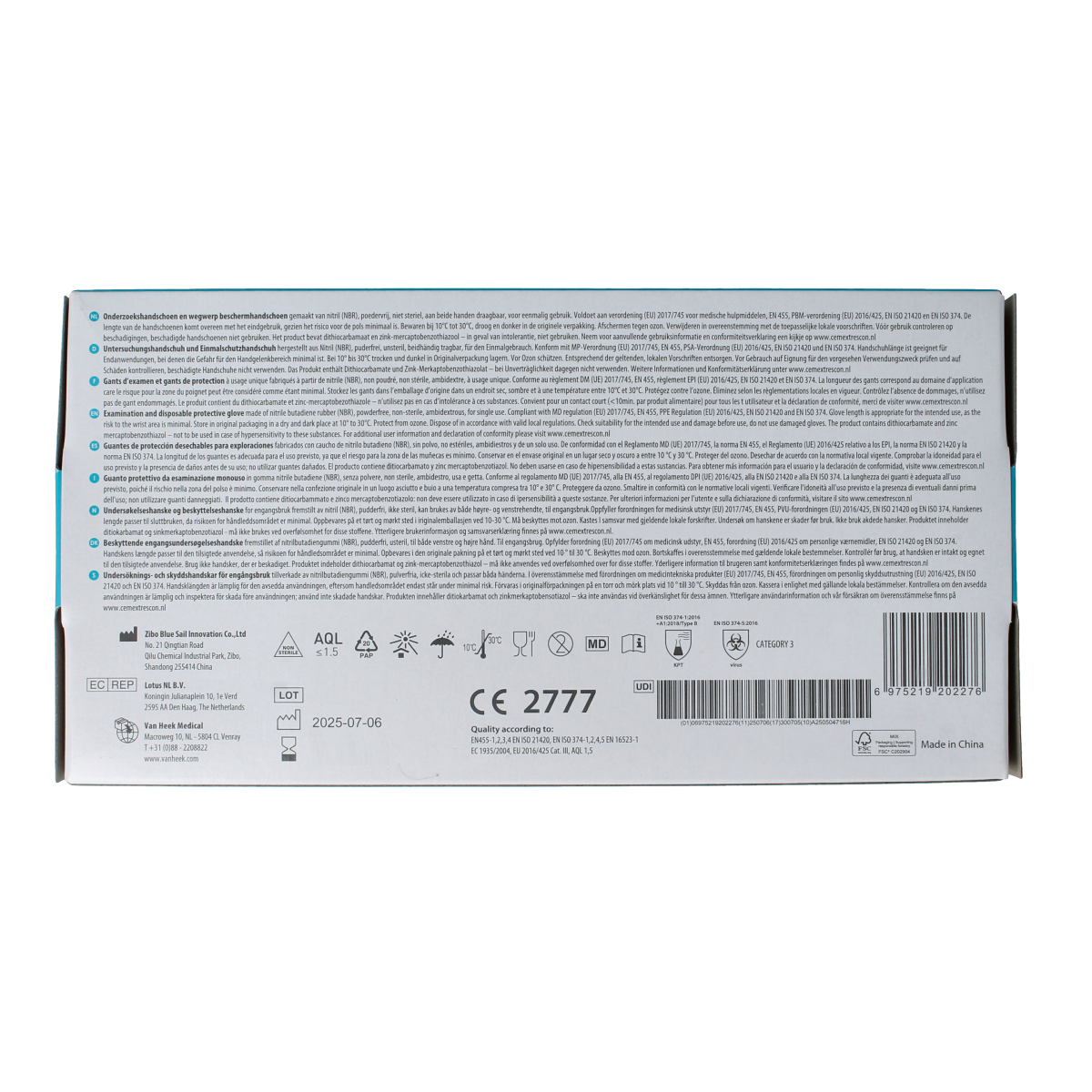 Hekamed Handschoen soft nitrile L 100.00 Stuks