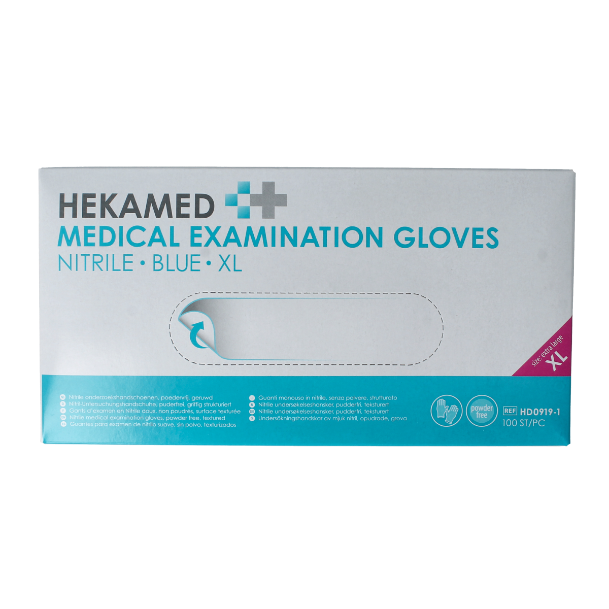 Hekamed Handschoen soft nitrile XL 100.00 Stuks