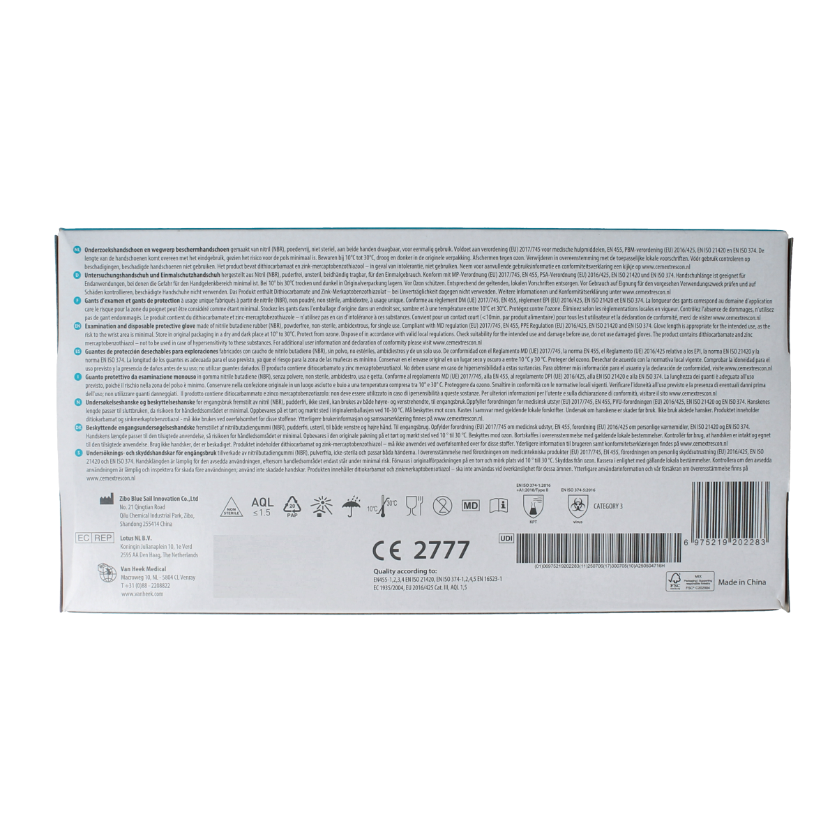 Hekamed Handschoen soft nitrile XL 100.00 Stuks