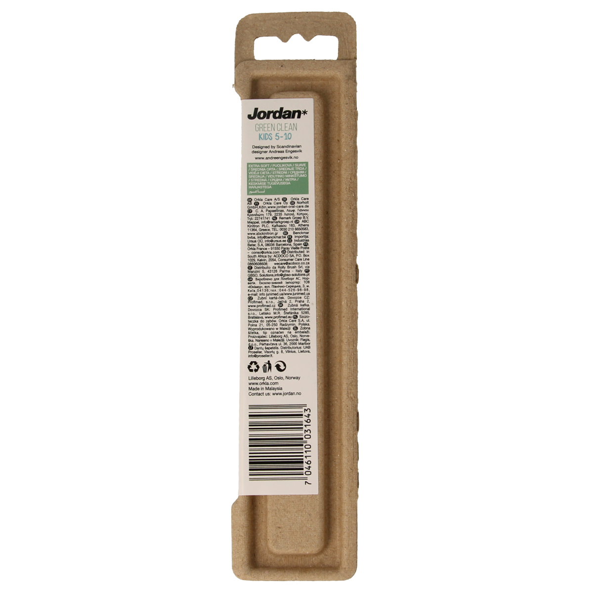 Jordan Tandenborstel green clean kids extra soft 1.00 Stuks