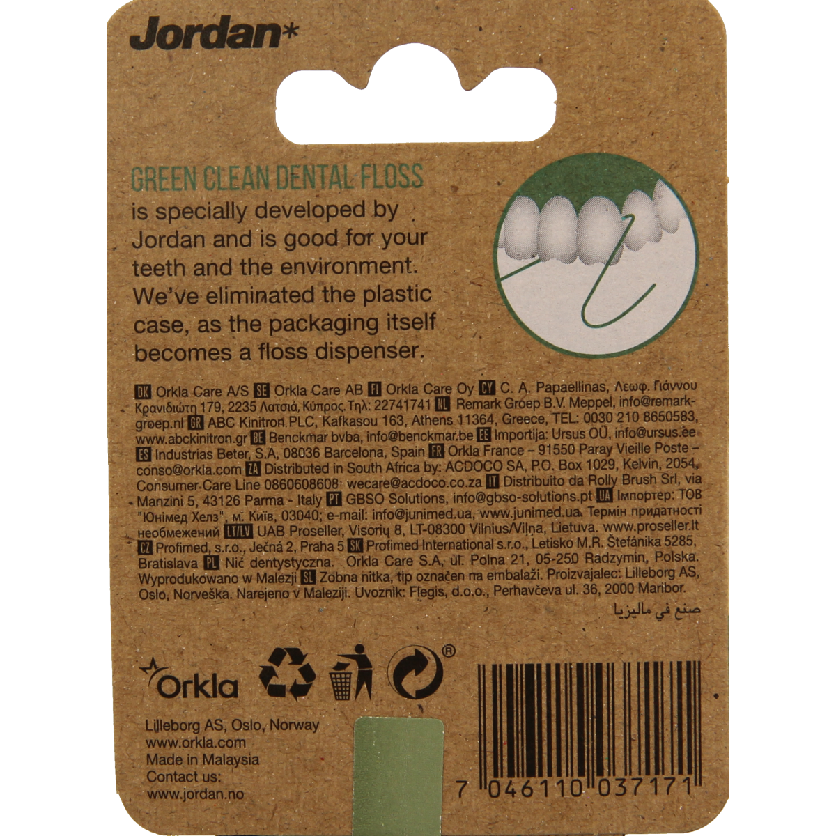 Jordan Green clean floss 30 meter 1.00 Stuks