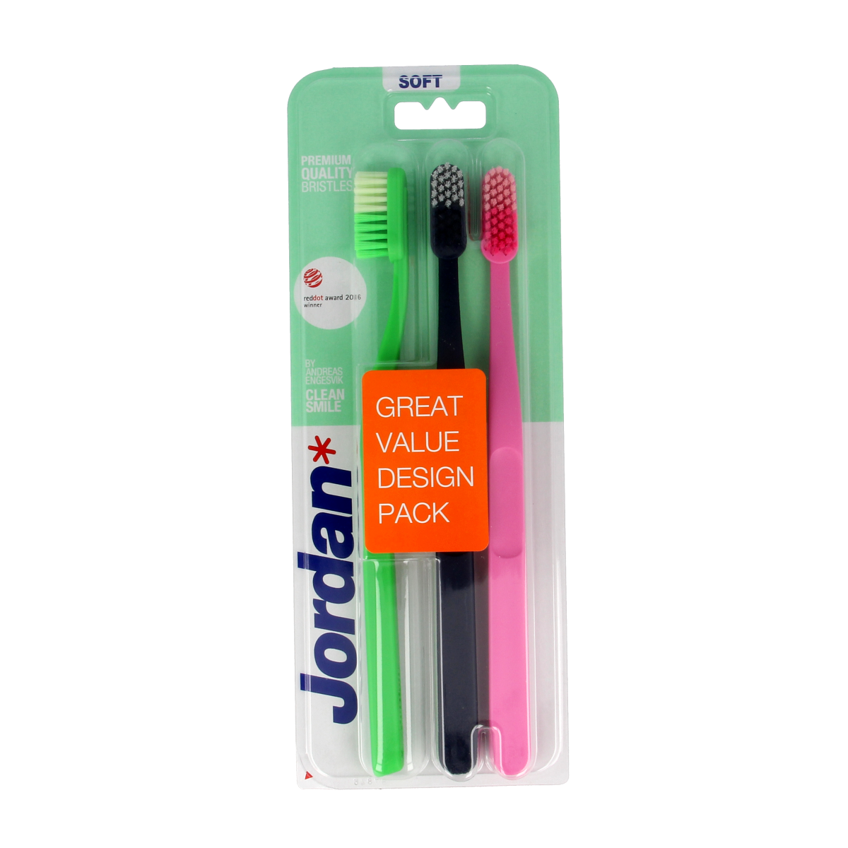 Jordan Tandenborstel clean smile soft 3.00 Stuks