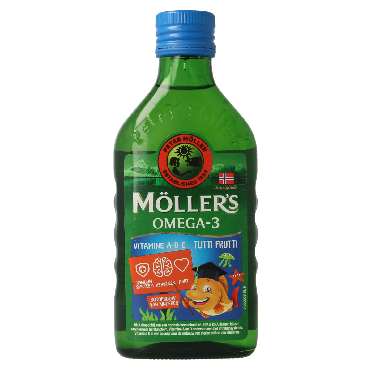 Mollers Omega-3 levertraan tutti frutti 250.00 Milliliter