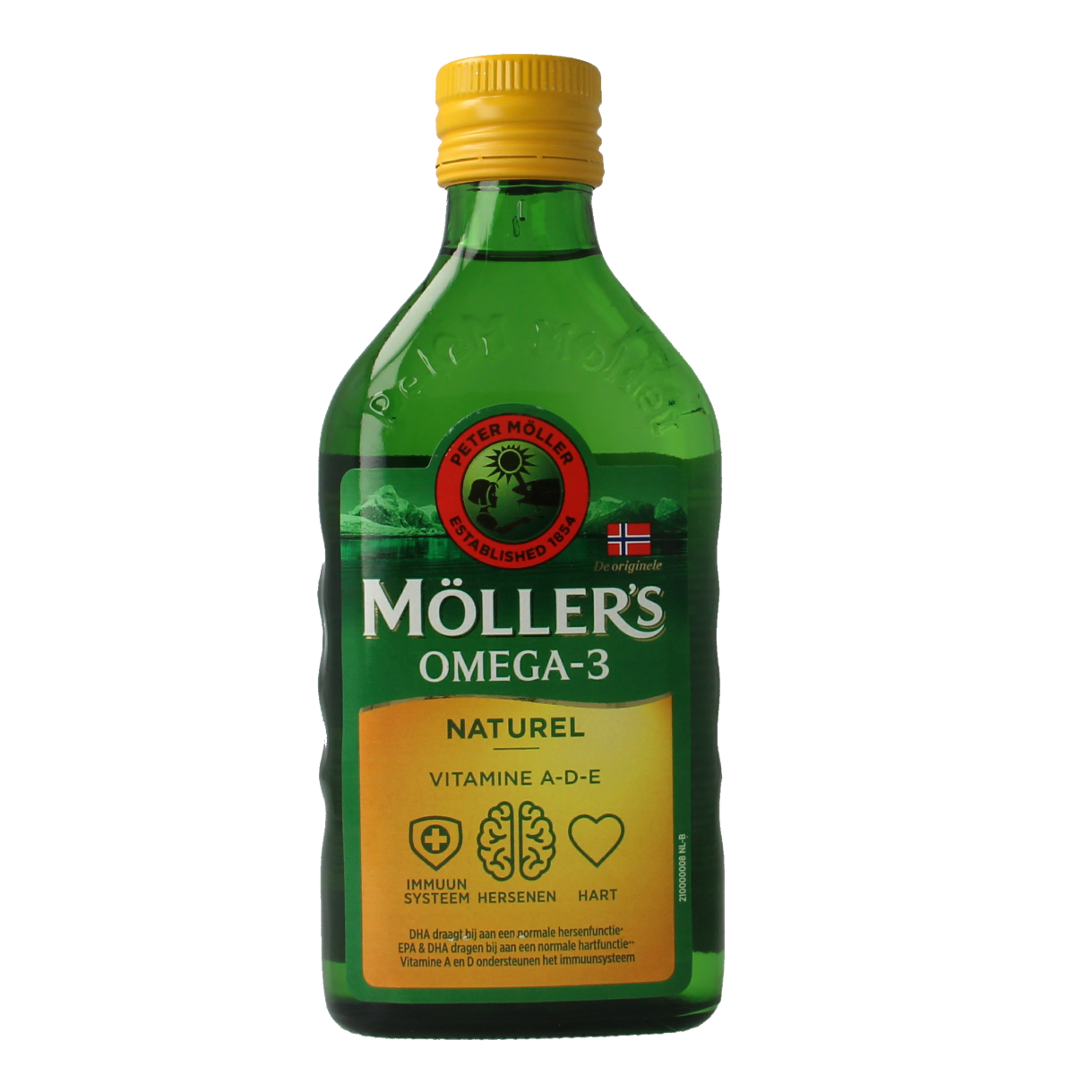 Mollers Omega-3 levertraan naturel 250.00 Milliliter