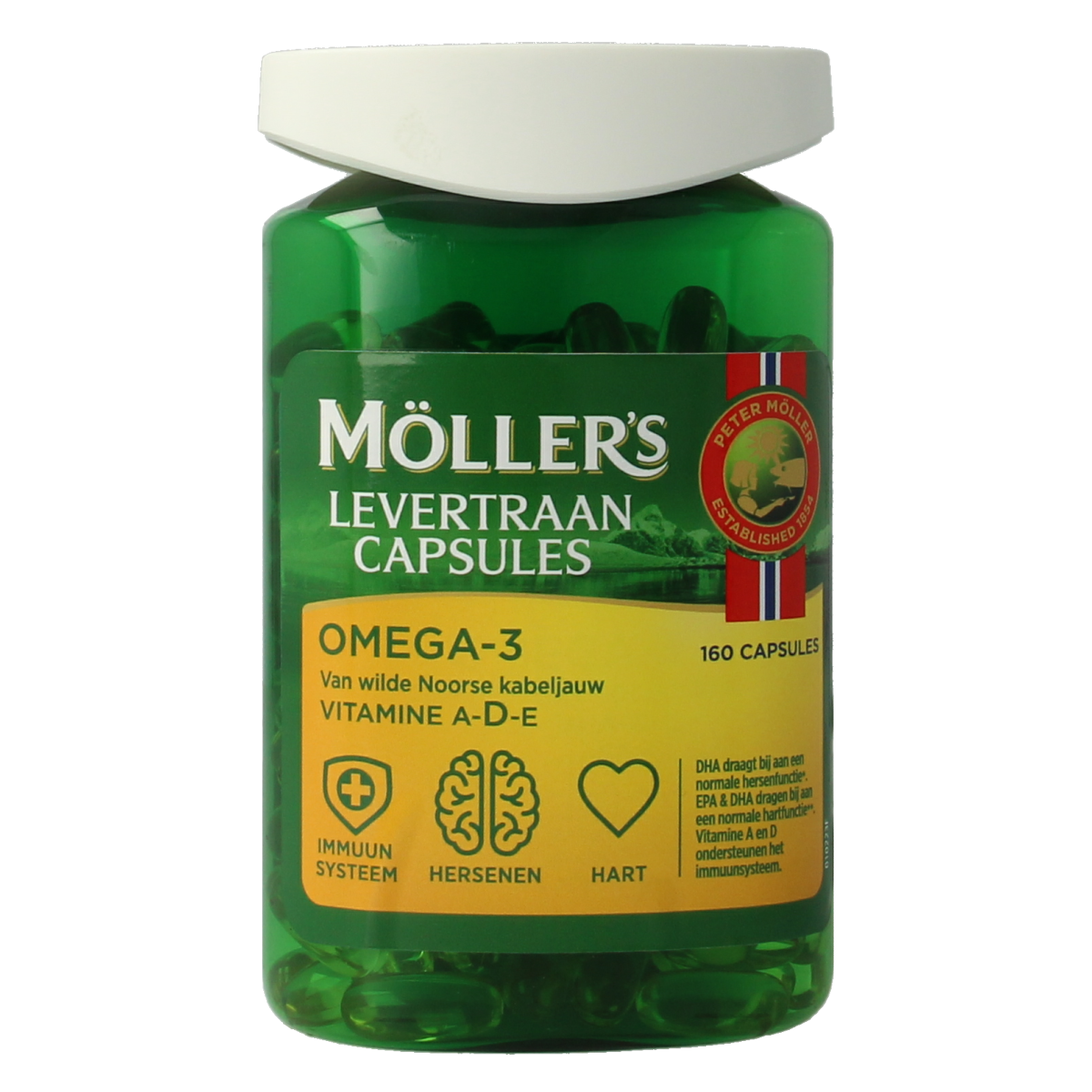 Mollers Omega-3 levertraancapsules 160.00 Capsules