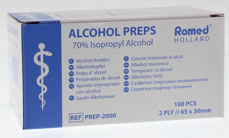 Romed Alcoholdoekjes 100.00 Stuks