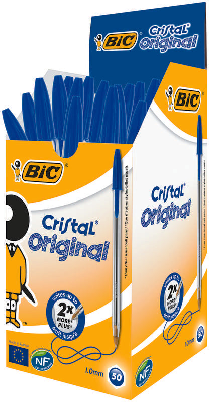 BIC Cristal pennen blauw doos 50.00 Stuks
