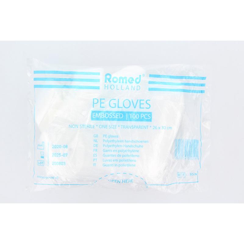 Romed Polyester handschoen ruw 100.00 Stuks