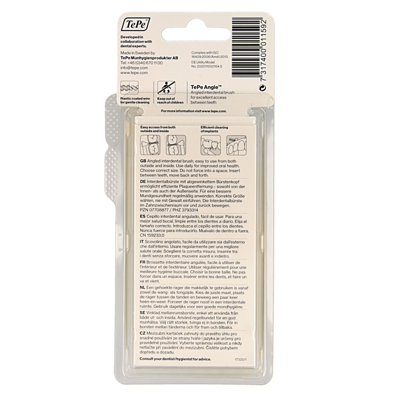 TePe Angle geel 0.7 mm maat 4 6 Stuks