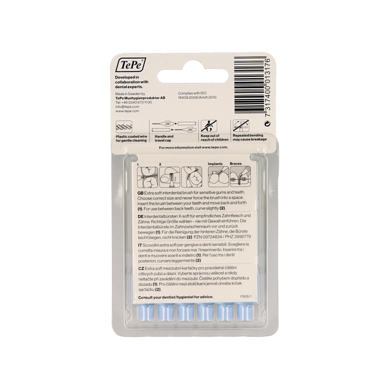 TePe Interdentale rager extra soft licht blauw maat 3 6 Stuks