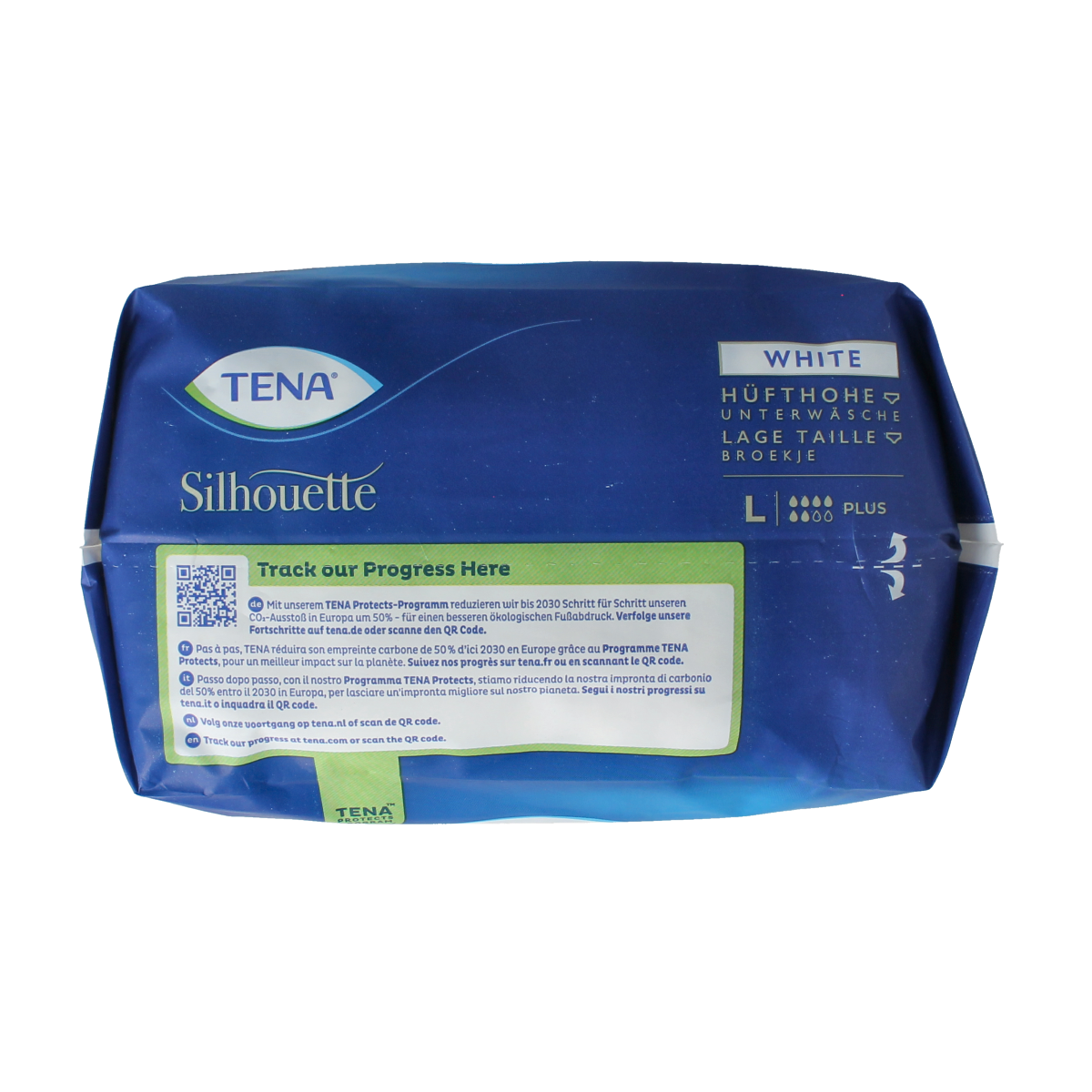 Tena Silhouette plus low waist wit L 10.00 Stuks