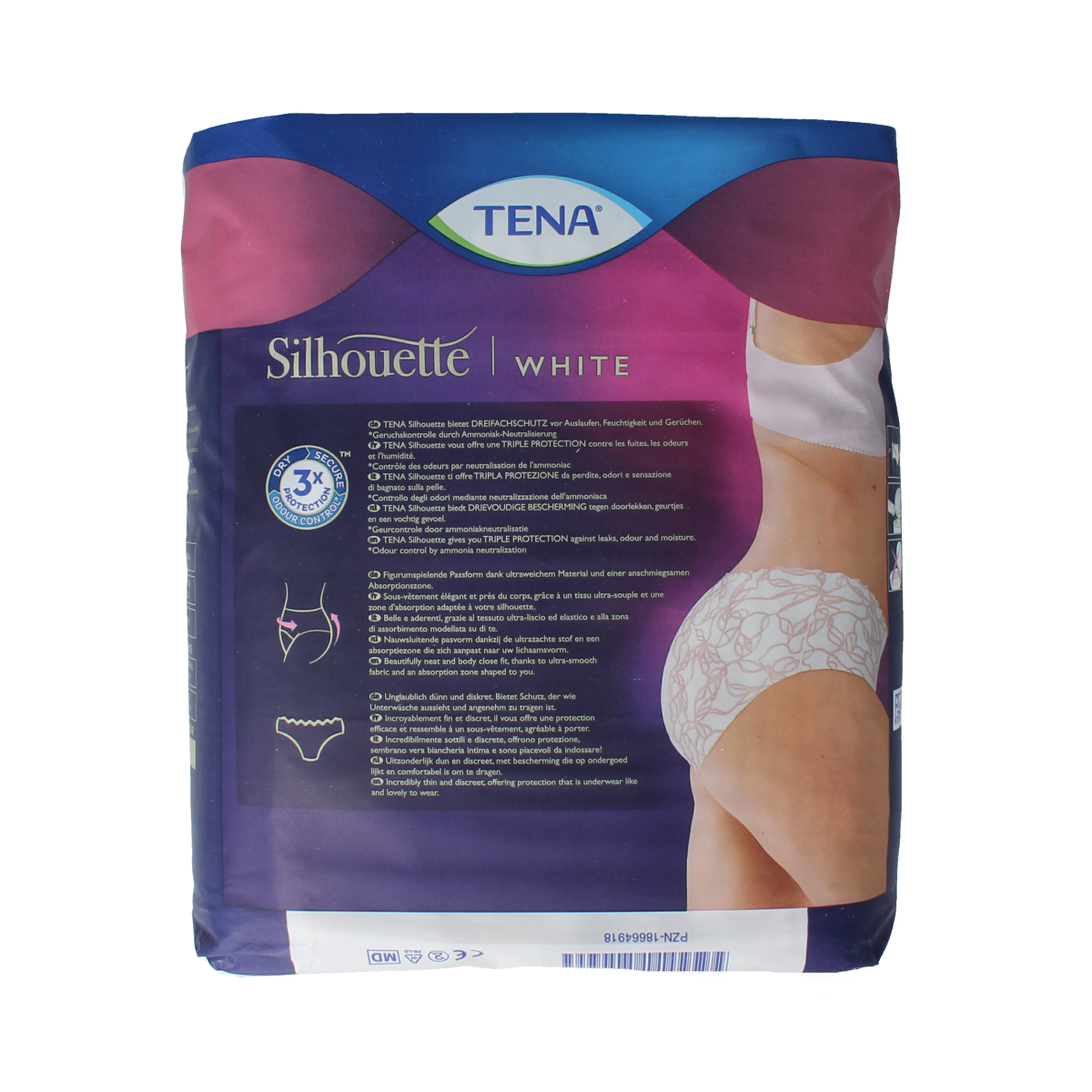 Tena Silhouette plus low waist wit L 10.00 Stuks