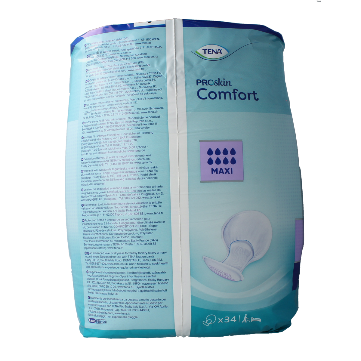 Tena Proskin comfort maxi 34.00 Stuks