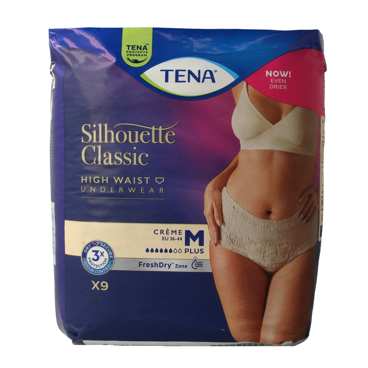 Tena Silhouet classic+ high waist creme M 9.00 Stuks
