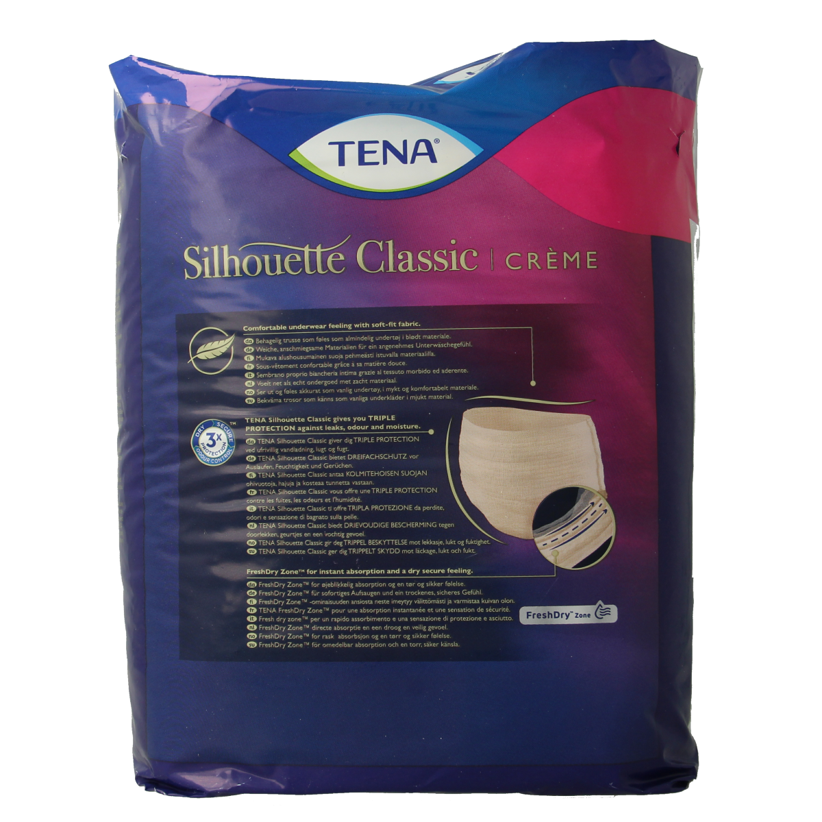 Tena Silhouet plus high waist creme L 8.00 Stuks