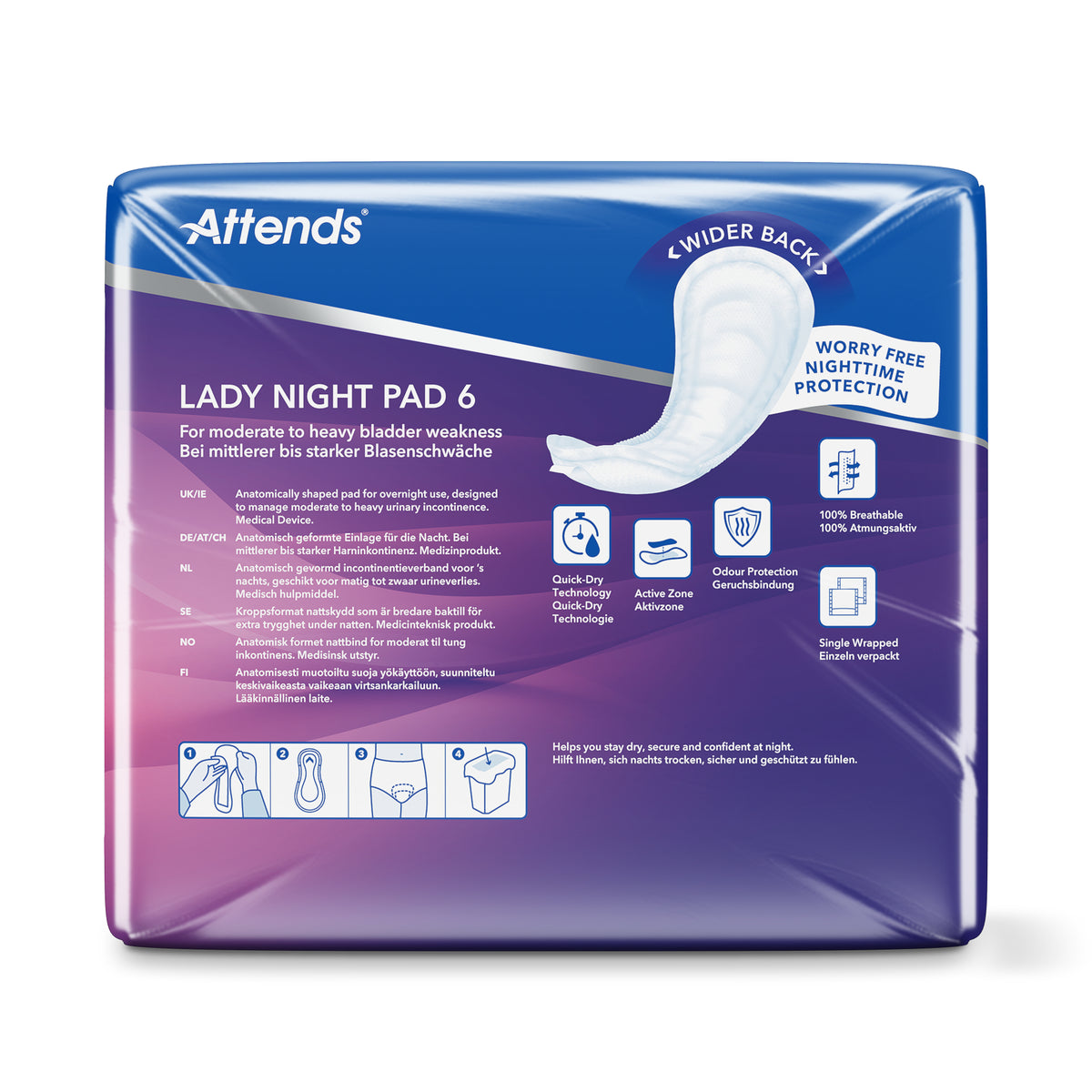 Attends Lady night pad 6 30.00 Stuks