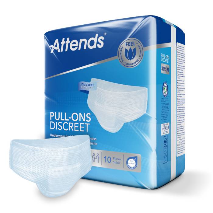 Attends Unisex discreet underwear wit maat M 10.00 Stuks