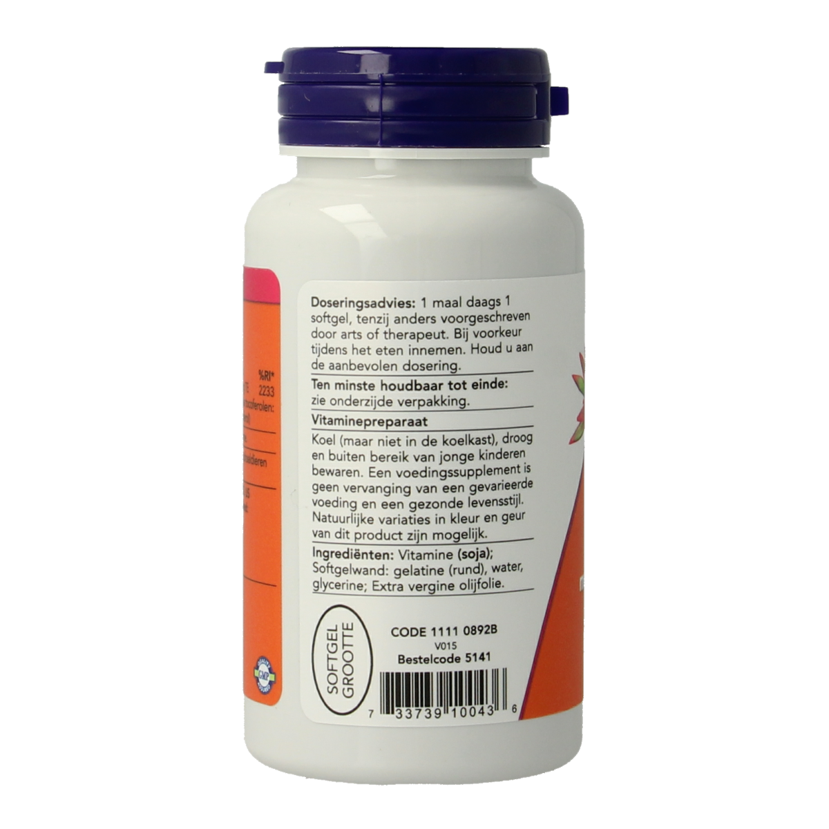 NOW Vitamine E-400 gemengde tocoferolen 100.00 Softgels