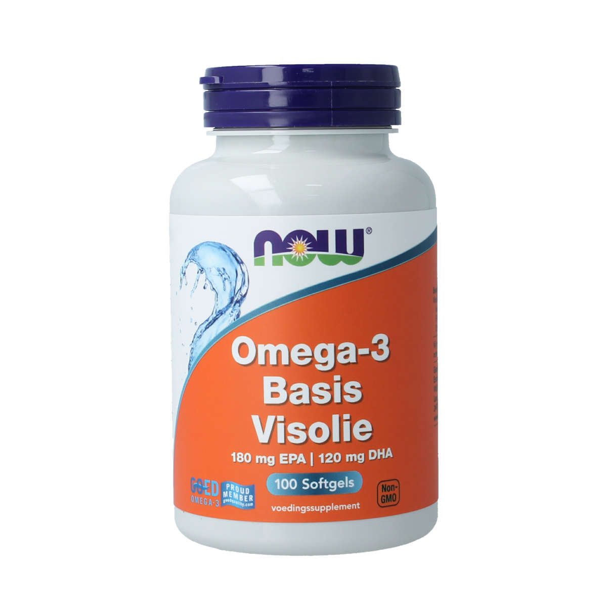 NOW Omega-3 Basis visolie 180mg EPA 120mg DHA 100.00 Softgels