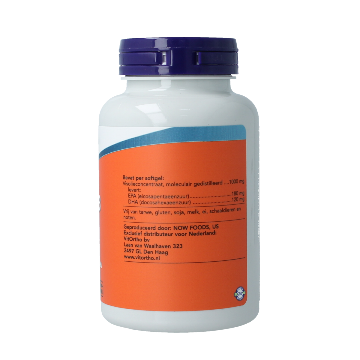 NOW Omega-3 Basis visolie 180mg EPA 120mg DHA 100.00 Softgels