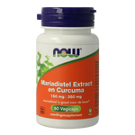 NOW Mariadistel extract en curcuma 60.00 Vegetarische capsules