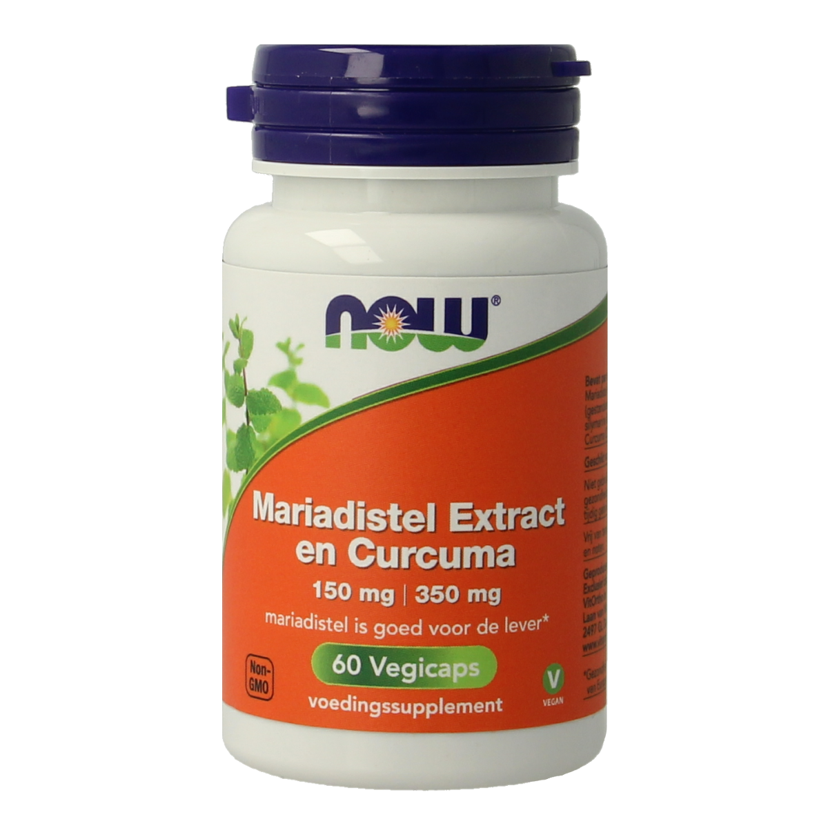 NOW Mariadistel extract en curcuma 60.00 Vegetarische capsules