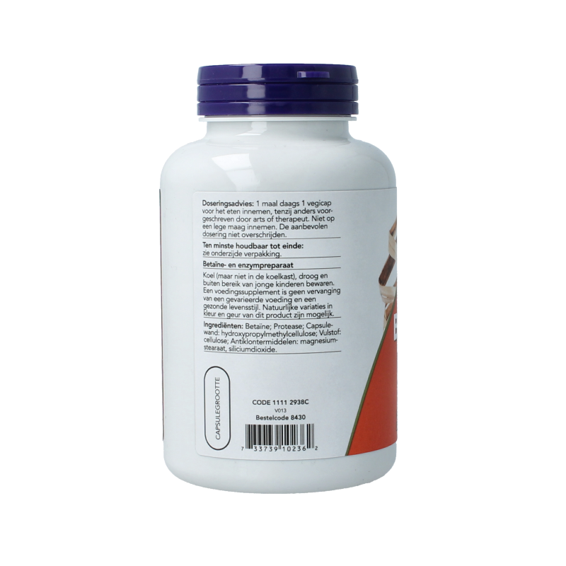 NOW Betaine HCL 648mg 120 Vegetarische capsules