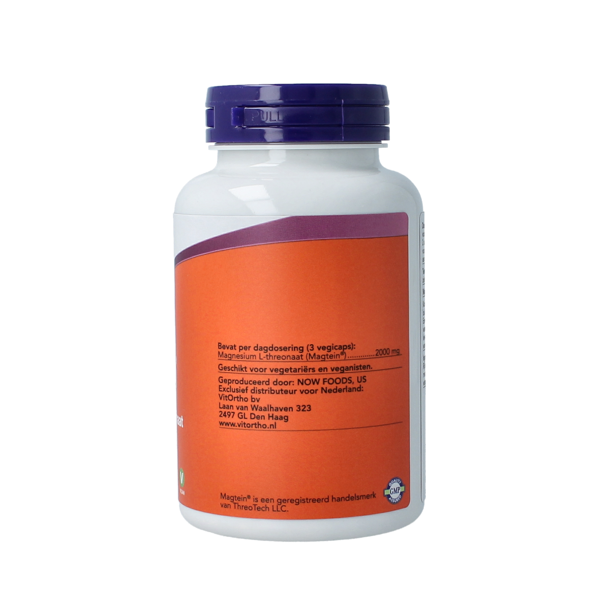 VitOrtho Magtein magnesium L-threonaat 90.00 Vegetarische capsules