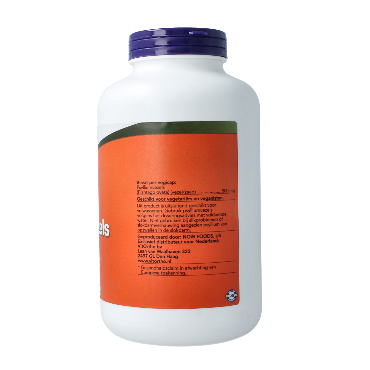 NOW Psylliumvezels 500mg 500.00 Vegetarische capsules