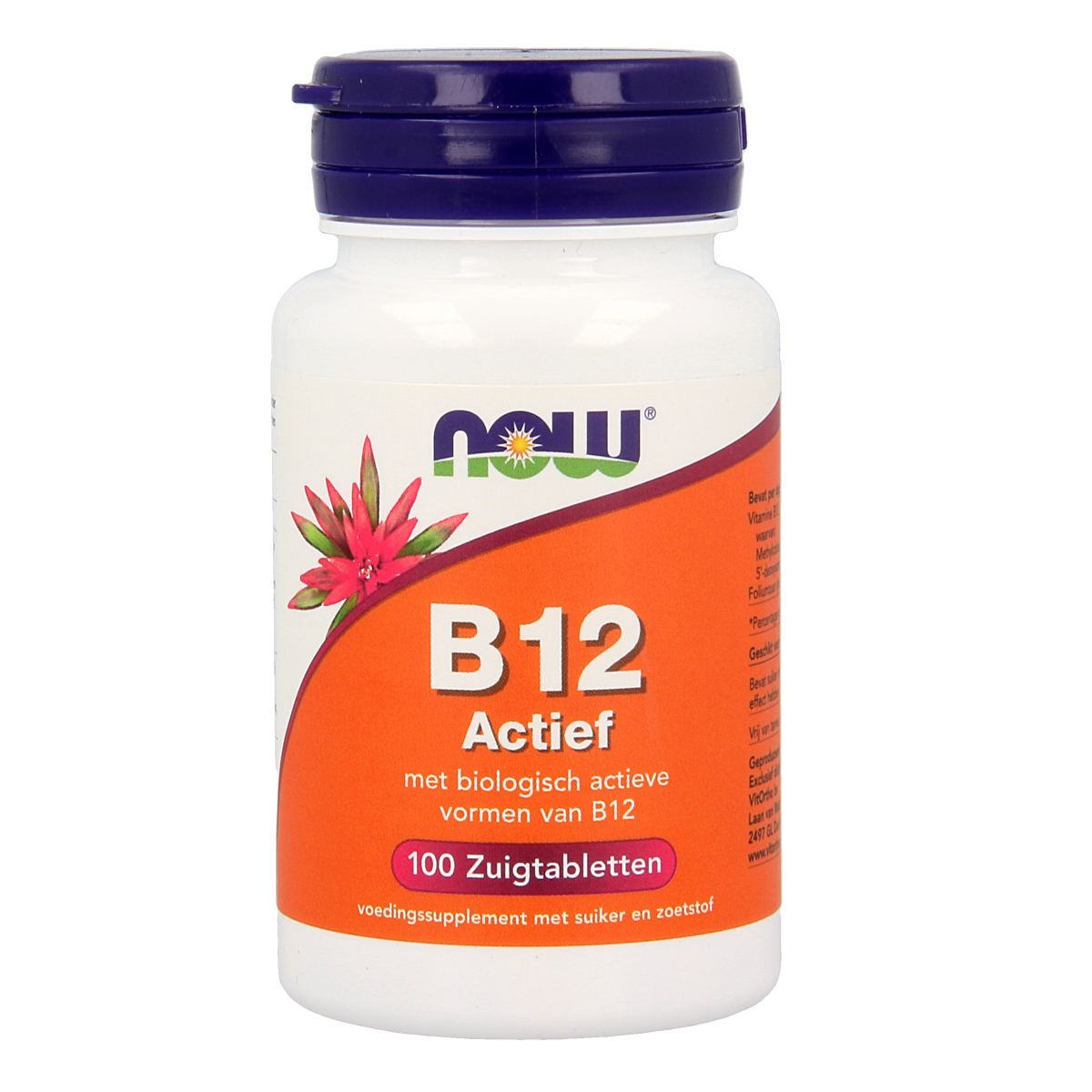 NOW Vitamine B12 actief 100.00 Zuigtabletten