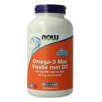 NOW Omega 3 max visolie D3 EPA DHA 180.00 Softgels