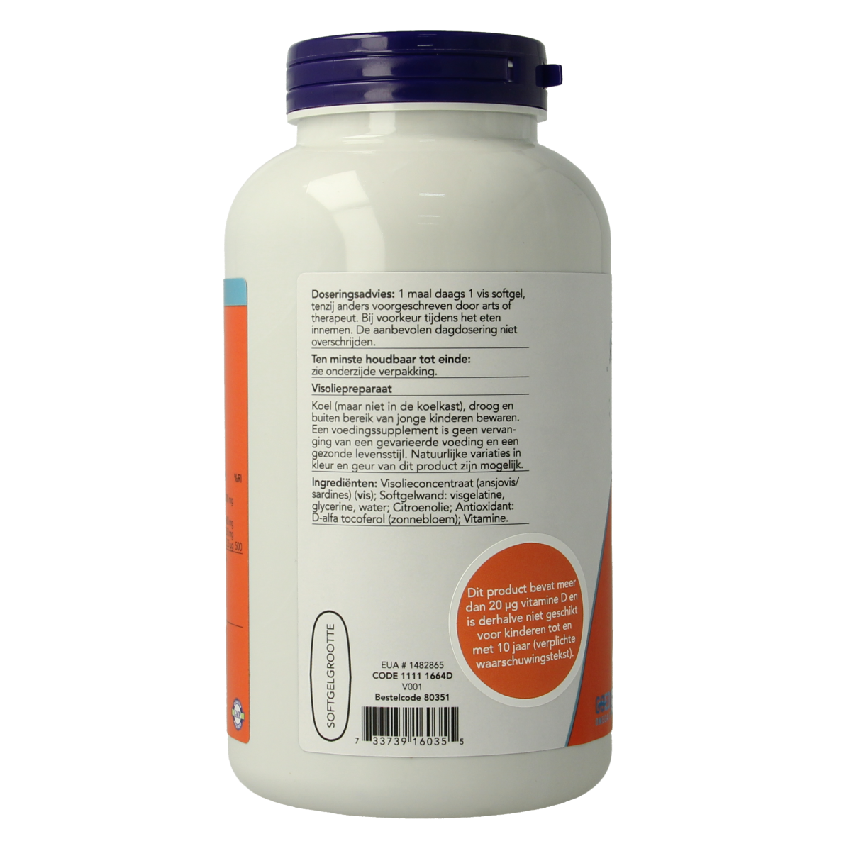 NOW Omega 3 max visolie D3 EPA DHA 180.00 Softgels