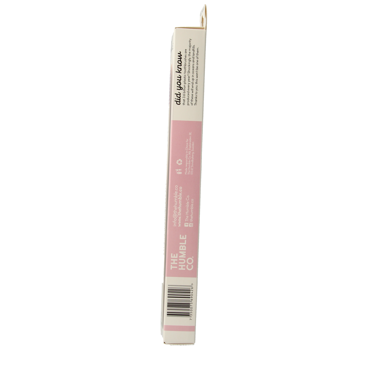 The Humble Co Tandenborstel bamboe medium paars 1.00 Stuks