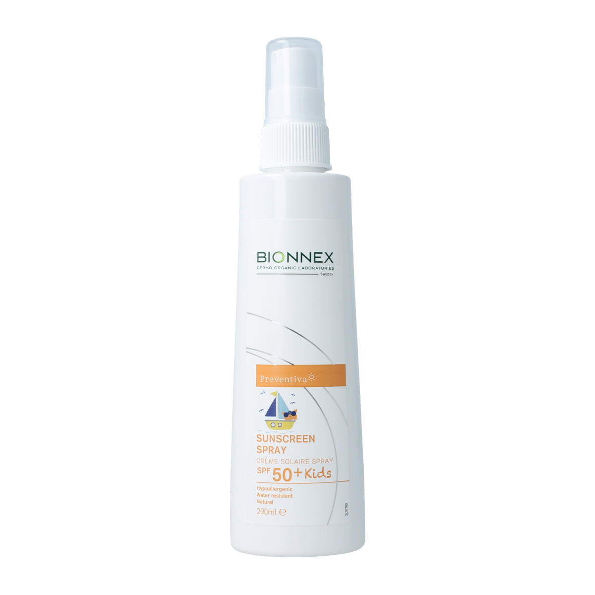 Bionnex Preventiva sunscreen cream spray kids SPF50+ 200.00 Milliliter