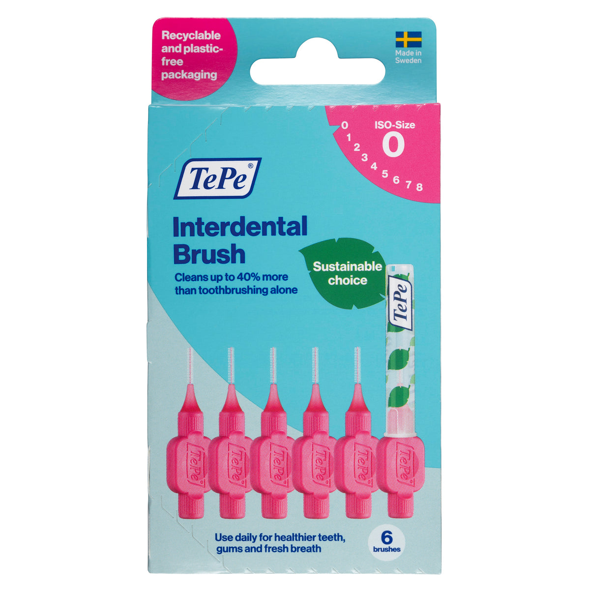 TePe Interdentale ragers original roze 0,4mm maat 0 6.00 Stuks