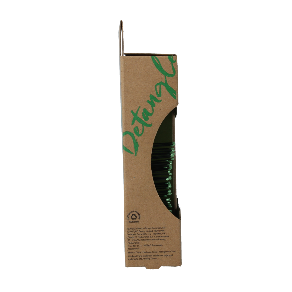 Wet Brush Go green detangler green mini 1.00 Stuks