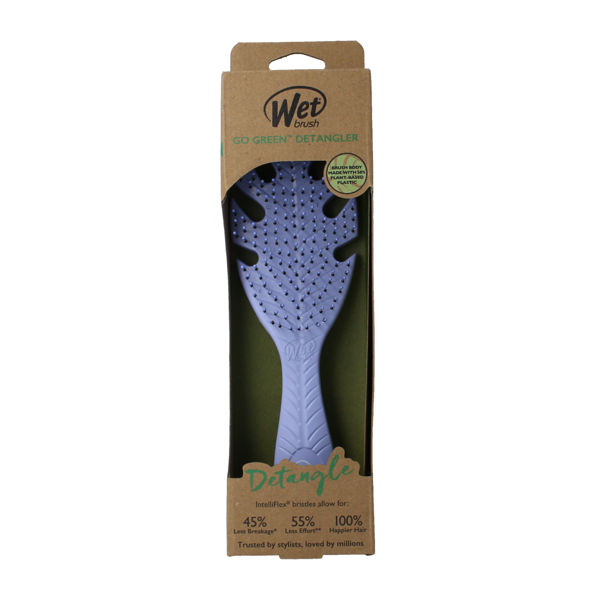 Wet Brush Go green detangler lavender 1.00 Stuks