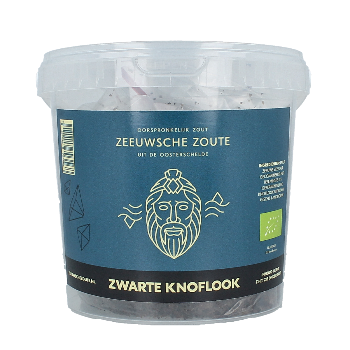 Zeeuwsche Zoute Zout met zwarte knoflook bio 1.00 Kilogram
