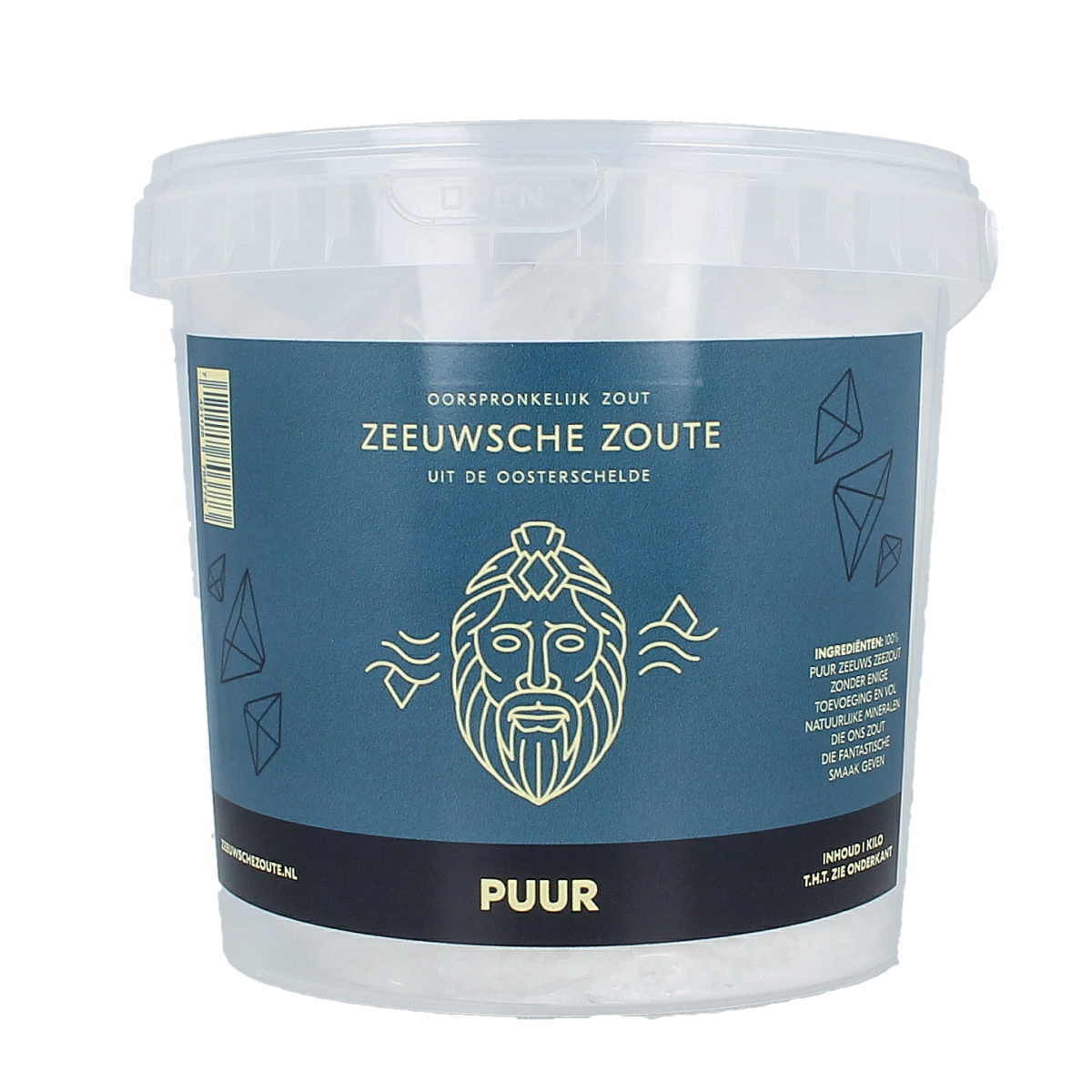 Zeeuwsche Zoute Puur zout in emmer 1.00 Kilogram